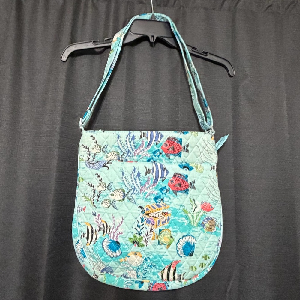 Vera Bradley Triple Zip Crossbody Sea Animals - Picture 2 of 3